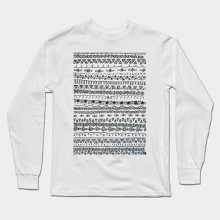 First Black Line Doodle Pattern Long Sleeve T-Shirt